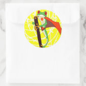 Sticker Rond Super-grenouille (Sac)