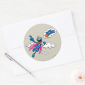 Sticker Rond Super Grover vintage (Enveloppe)