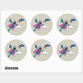 Sticker Rond Super Grover vintage (Feuille)