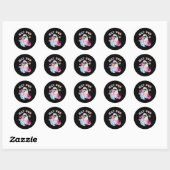 Sticker Rond Super Hey Boo Cute Ghost Funny Halloween Filles Wo (Feuille)