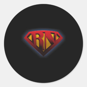 Sticker Rond Super infirmière Rn Superhero infirmière autorisée