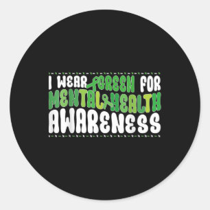 Sticker Rond Super Je Porte Vert Pour La Sensibilisation À La S