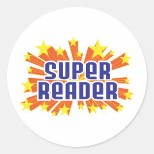 Sticker Rond Super lecteur