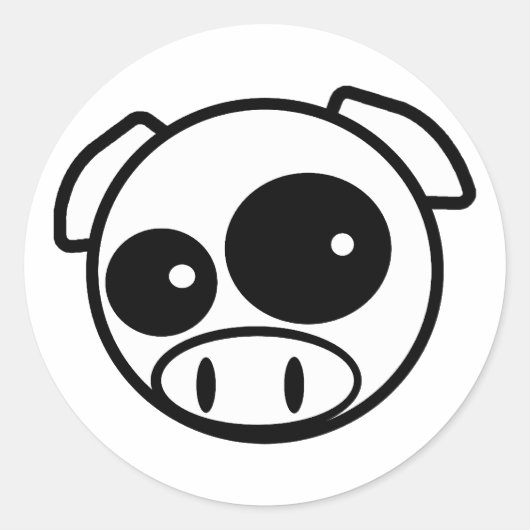 Sticker Rond Super look Subie Pig (Devant)