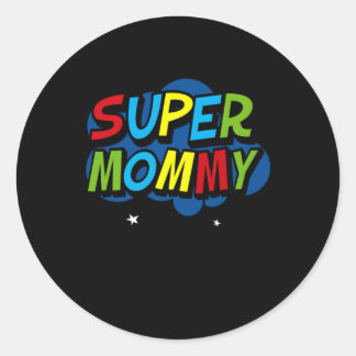 Sticker Rond Super Maman Gamer Mothers Day cadeau