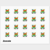 Sticker Rond Super Maman Pour Femmes (Feuille)