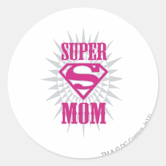 Sticker Rond Super Maman Starburst (Devant)