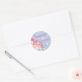 Sticker Rond Super Merci Boho Floral Rainbow (Enveloppe)