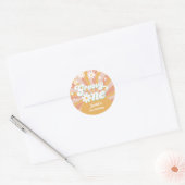 Sticker Rond Super One Boho Retro Daisy Sunshine Floral (Enveloppe)