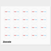 Sticker Rond Super papa (Feuille)