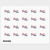 Sticker Rond Super papa (Feuille)