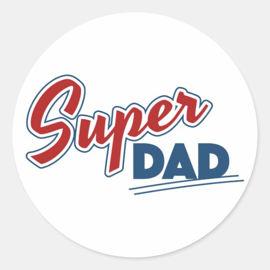Sticker Rond Super papa (Devant)