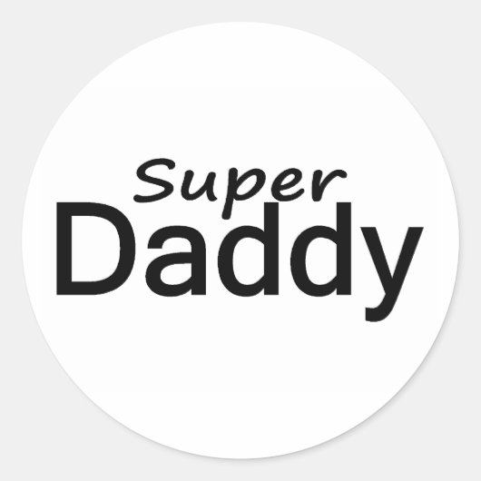 Sticker Rond Super papa (Devant)