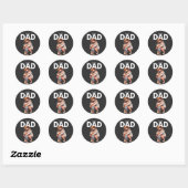 Sticker Rond Super papa (Feuille)