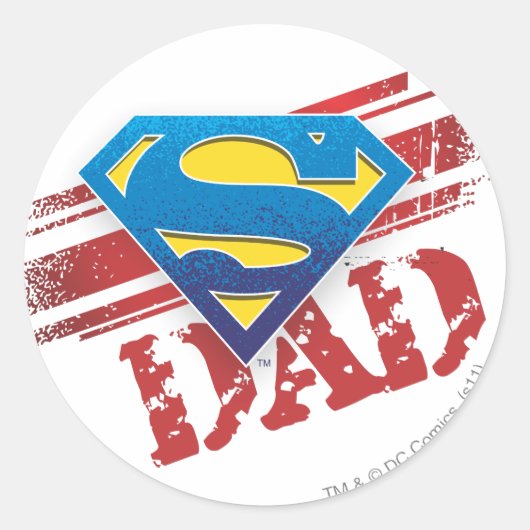 Sticker Rond Super Papa Stripes (Devant)