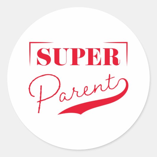 Sticker Rond Super parent (Devant)