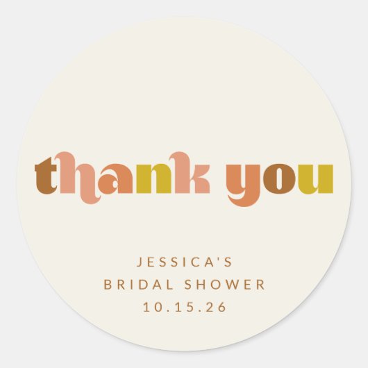 Sticker Rond Super Planche en terre cuite Retro Texte Douche pe (Devant)