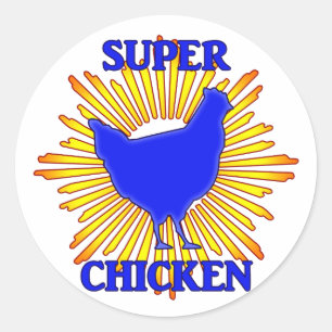Sticker Rond Super poulet