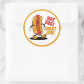 Sticker Rond Super Prof Élève  (Sac)