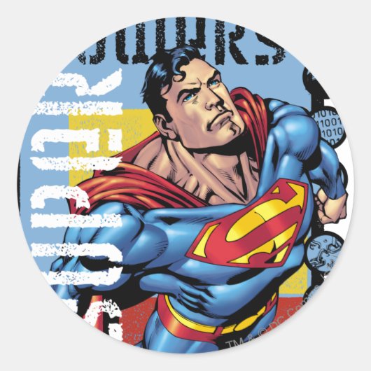 Sticker Rond Super puissance (Devant)