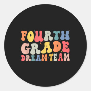 Sticker Rond Super Retour à l'école Premier jour de quatrième a