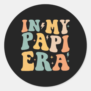 Sticker Rond Super rétro dans mon époque papi père &#; s jour