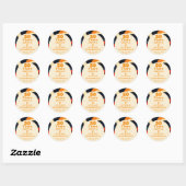 Sticker Rond Super Retro Wavy Boho 50e anniversaire de Mariage (Feuille)