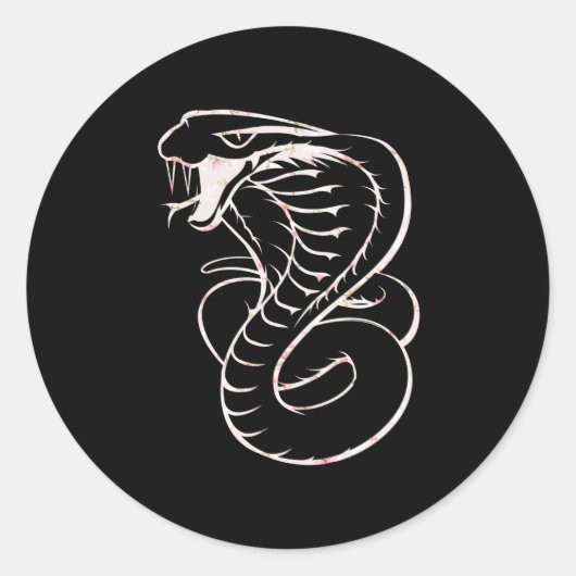 Sticker Rond Super serpent King Cobra (Devant)