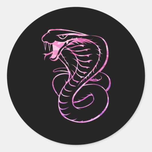 Sticker Rond Super serpent King Cobra (Devant)