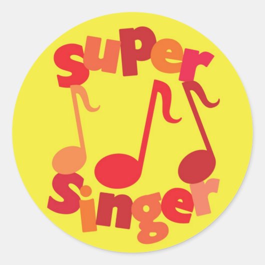 Sticker Rond Super Singer (Devant)