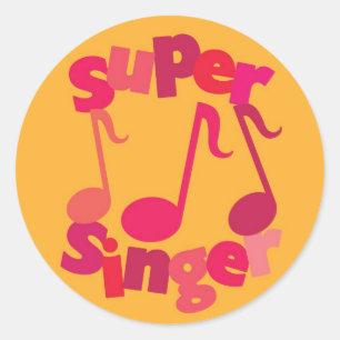 Sticker Rond Super Singer