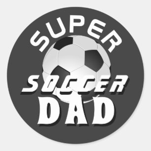 Sticker Rond Super Soccer Papa Football Sport Père