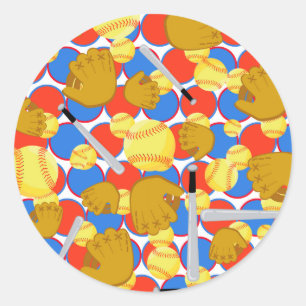 Sticker Rond Super Softball