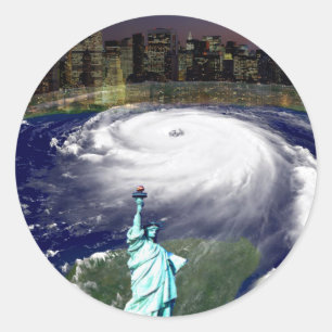 Sticker Rond Super Storm Sandy 2012, Oeil de la tempête_