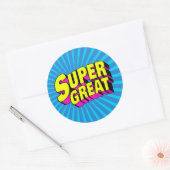 Sticker Rond Super Super Super (Enveloppe)