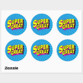 Sticker Rond Super Super Super (Feuille)