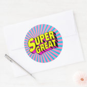 Sticker Rond Super Super Super (Enveloppe)