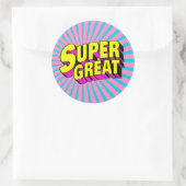 Sticker Rond Super Super Super (Sac)
