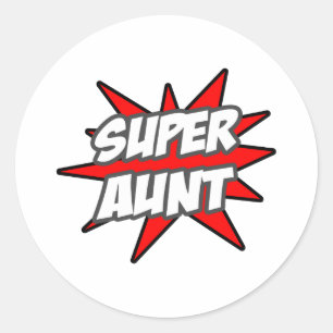 Sticker Rond Super tante