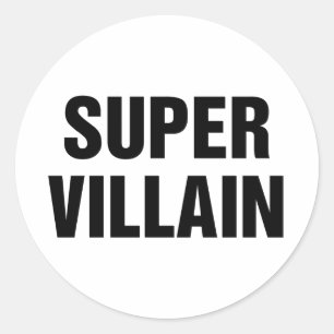 Sticker Rond Super vilain