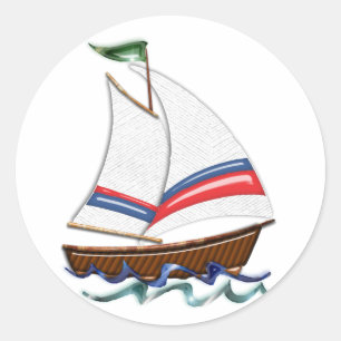 Sticker Rond Super Voilier