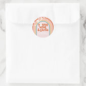 Sticker Rond Super Young Wild Trois marguerites arc-en-ciel 3e  (Sac)