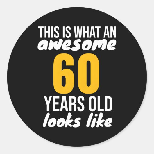 Sticker Rond Superbe 60 Ressemble À 60E 60 (Devant)