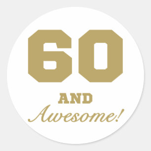 Sticker Rond Superbe 60e anniversaire