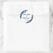 Sticker Rond Superbe Baie de Mariage floral (Sac)