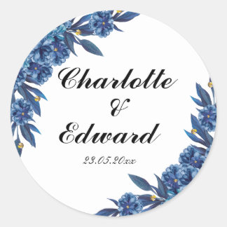 Sticker Rond Superbe Baie de Mariage floral