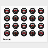 Sticker Rond Superbe conception de boxe Savate coup de pied Mma (Feuille)