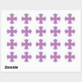 Sticker Rond Superbe croix copte Pastel (Feuille)