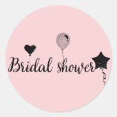 Sticker Rond superbe douche nuptiale classique collant rond (Devant)