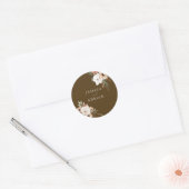 Sticker Rond Superbe Mariage Floral Boho (Enveloppe)